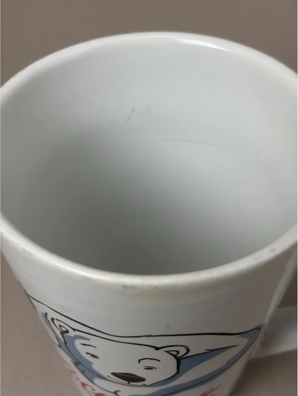 Vintage 2003 Coca Cola Polar Bear Coffee Mug Gibson Ceramic Latte Cup 4.75 in